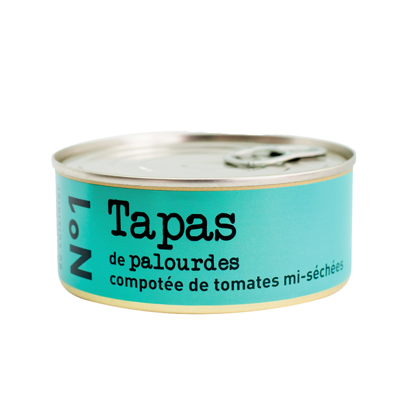 L’ATELIER DU CUISINIER N°1 Tapas - clams with a semi-dried tomato compote 215g Tin