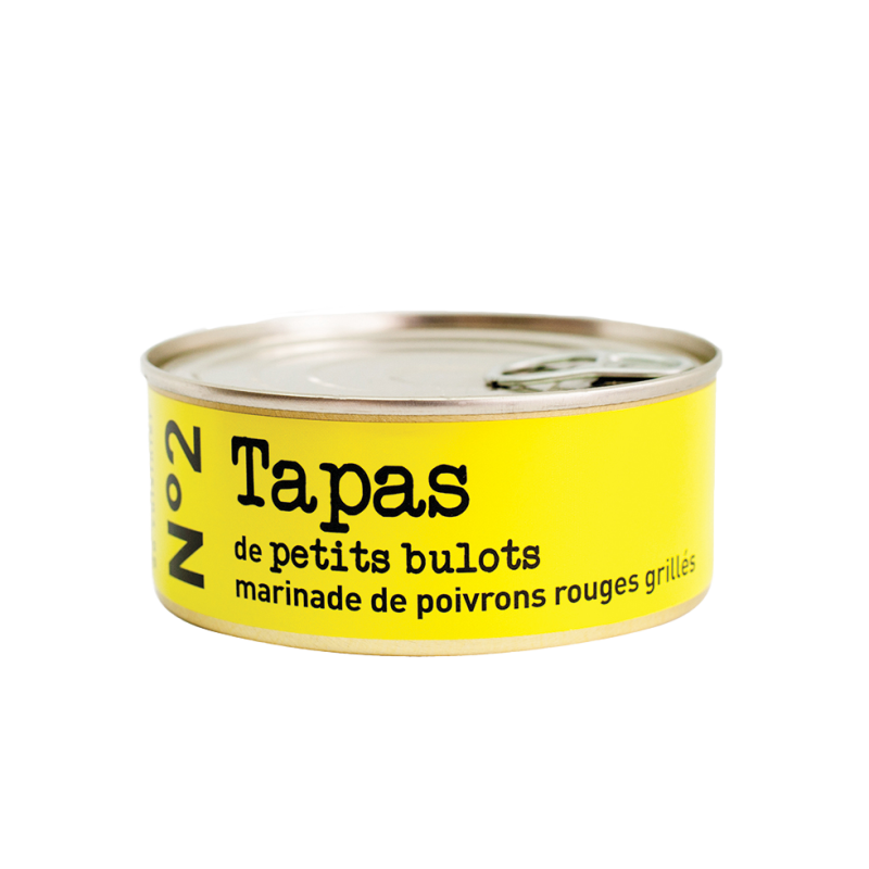 L’ATELIER DU CUISINIER N°2 Tapas - small whelks and grilled red pepper marinade 215g Tin