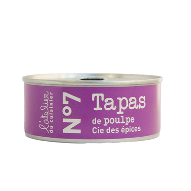 L’ATELIER DU CUISINIER   N°7 Tapas - octopus cooked in olive oil, onions 215g Tin