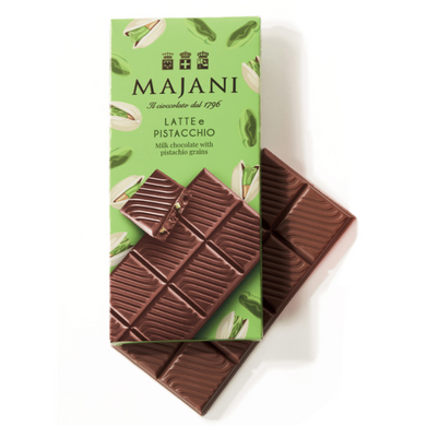 MAJANI Milk Chocolate with Pistachio Grains 100g