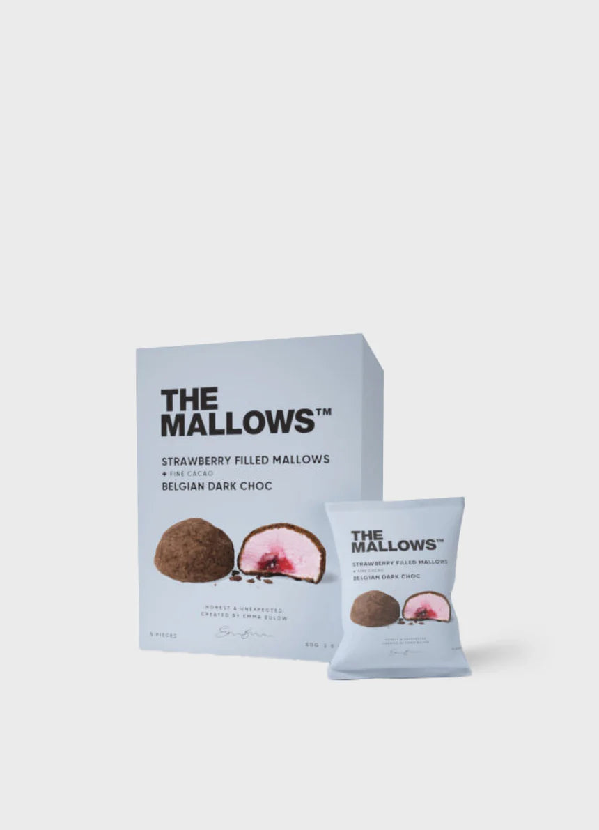 THE MALLOWS Dark Chocolate Strawberry filled Mallows | Valentina Deli