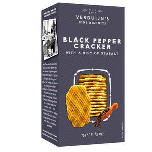 VERDUIJN'S Black Pepper Crackers with Sea Salt 75g