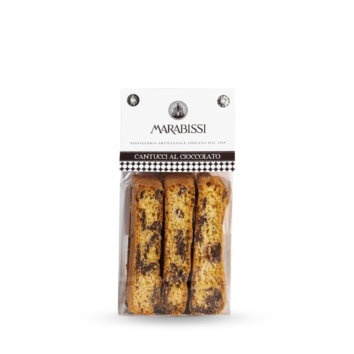 Marabissi Chocolate Chip Cantucci (Bag) 120g — exact supplier pack photograph