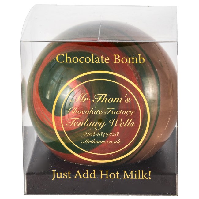 Mr Thom's Milk Pistachio Hot Chocolate Bomb Gift Box 80g — exact supplier pack photograph