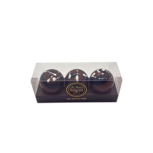 Mr Thom's Triple Mini Dark Chocolate Bombs Gift Box 90g — exact supplier pack photograph