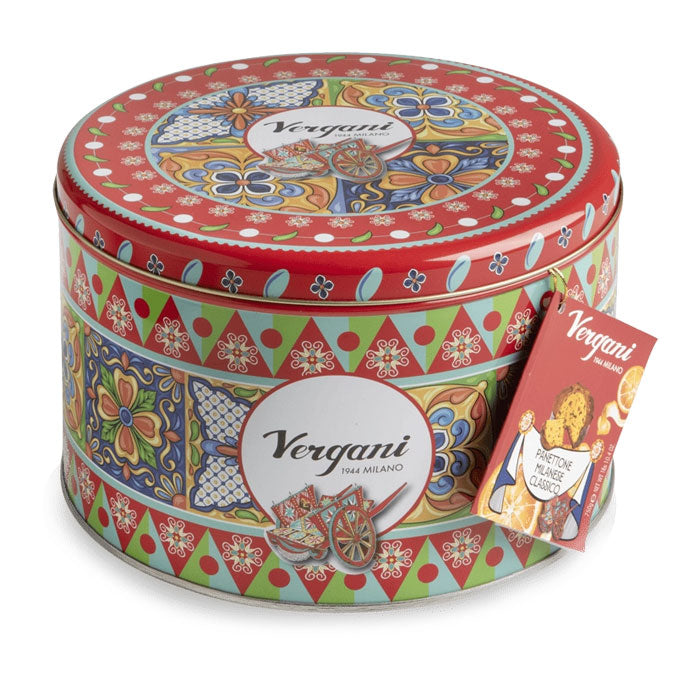 Vergani Sicily Range Tin Traditional Panettone 750g