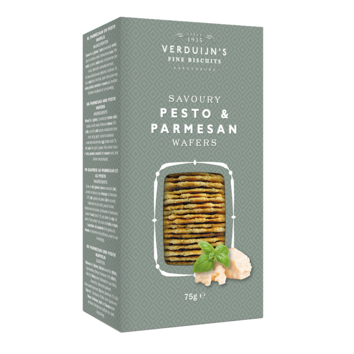 VERDUIJN'S Parmesan Wafers with Basil & Garlic 75g