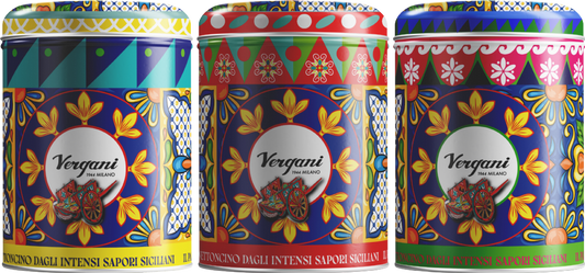 Vergani Sicily Classic Mignon Panettone 100g assorted tin designs