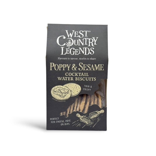 West Country Legends Poppy & Sesame Cocktail Water Biscuits