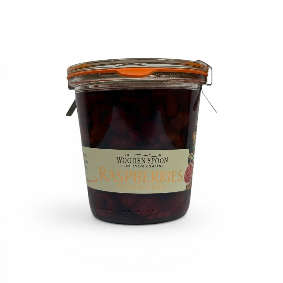 WOODEN SPOON Raspberries with Rum in Syrup 300g