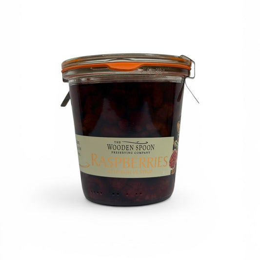 WOODEN SPOON Raspberries with Rum in Syrup 300g