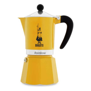 BIALETTI Yellow Rainbow Aluminium Stovetop Coffee Maker