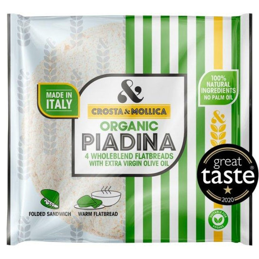 CROSTA & MOLLICA Organic Piadina Flatbreads Whole blend 300g