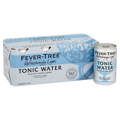 FEVER-TREE Refreshingly Light Tonic Water Cans 8 x 150ml