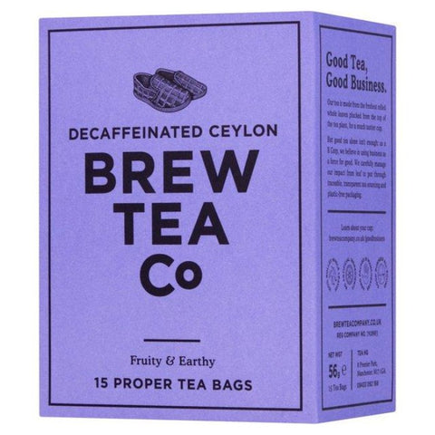 BREW TEA CO CO2 Decaffeinated Tea Bags x 15