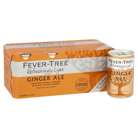 FEVER-TREE Refreshingly Light Ginger Ale Cans 8 x 150ml