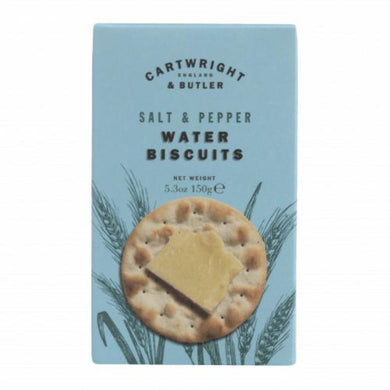 CARTWRIGHT & BUTLER Water Biscuits with Sea Salt & Black Pepper 150g