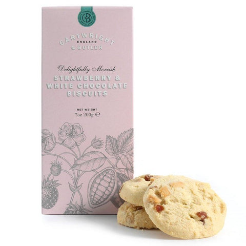 CARTWRIGHT & BUTLER Strawberry And White Chocolate Biscuit Carton 200g