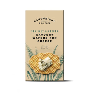 CARTWRIGHT & BUTLER Wafers for Cheese with Sea Salt & Black Pepper 75g