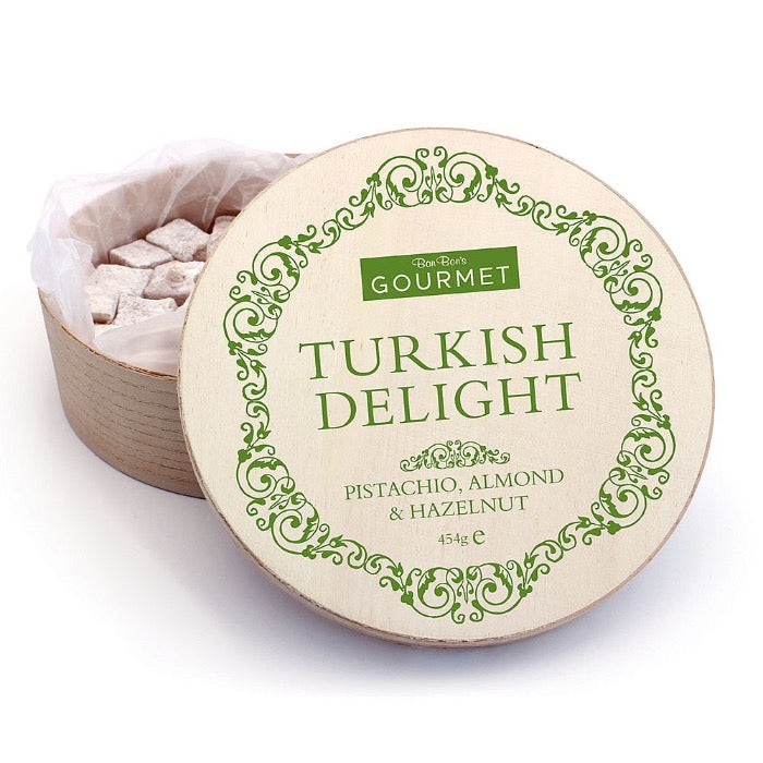 BonBon Pistachio Almond and Hazelnut Turkish Delight 454g box