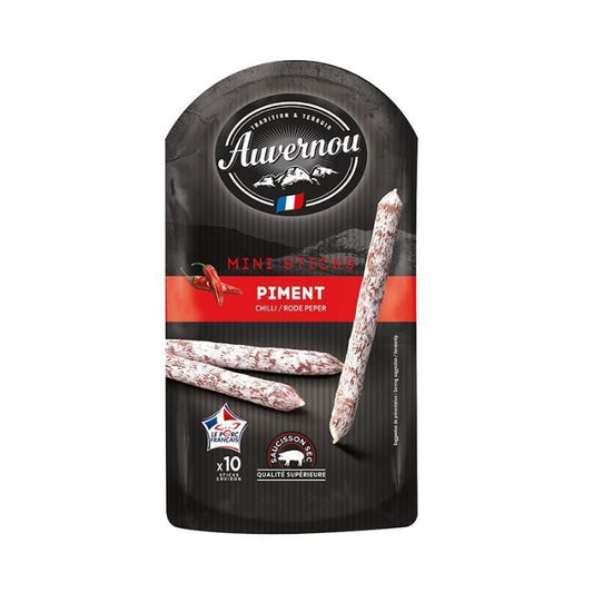 Auvernou Saucisson Sticks Pimento 100g