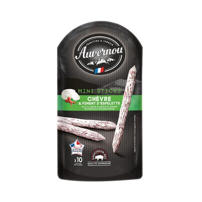 AUVERNOU Saucisson Sticks Goat's Cheese & Espelette Pepper 100g