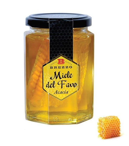 Brezzo Acacia Honey with Honeycomb 350g