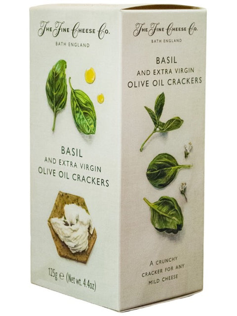 THE FINE CHEESE CO. Basil & Extra Virgin Olive Oil Crackers 125gr