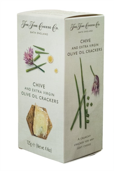 THE FINE CHEESE CO. Chive & Extra Virgin Olive Oil Crackers 125gr