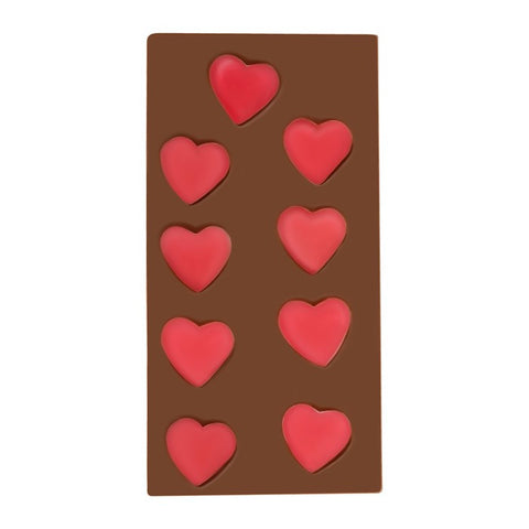 COCOBA Jelly Hearts Milk Chocolate Bar 100g