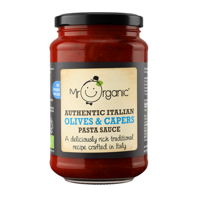 MR ORGANIC No Added Sugar Authentic Italian Olives and Capers Pasta Sauce 350g