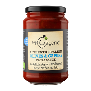 MR ORGANIC No Added Sugar Authentic Italian Olives and Capers Pasta Sauce 350g