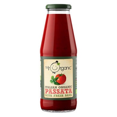 MR ORGANIC Italian Organic Passata With Fresh Basil 690g