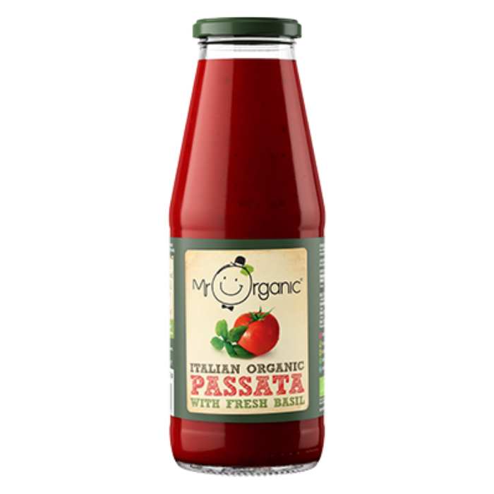 MR ORGANIC Italian Organic Passata With Fresh Basil 690g