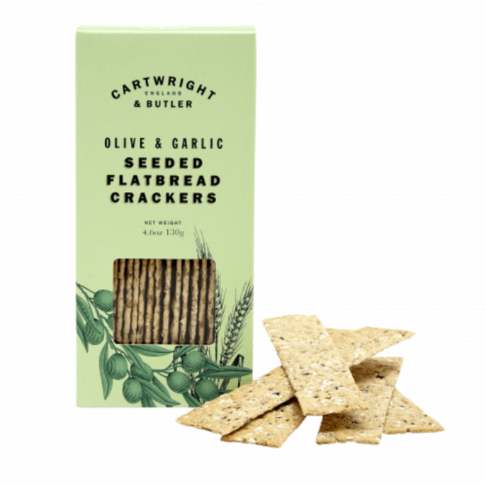 CARTWRIGHT & BUTLER Olive & Garlic Wheat Flat Bread 130g