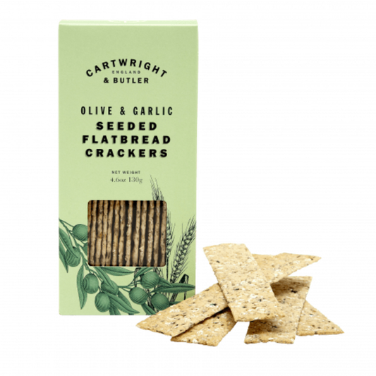 CARTWRIGHT & BUTLER Olive & Garlic Wheat Flat Bread 130g