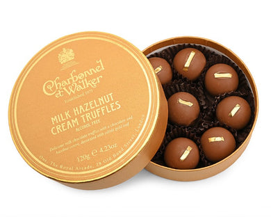 CHARBONNEL ET WALKER Milk Hazelnut Cream Truffles with Gold Leaf 120g