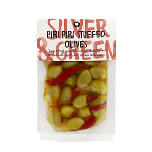 SILVER & GREEN Piri Piri Stuffed Olives 220g