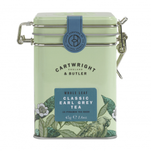 CARTWRIGHT & BUTLER Earl Grey Whole Leaf Tea Bags Caddy 45g