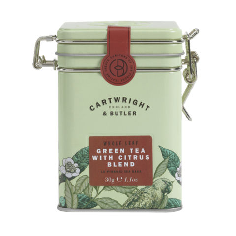 CARTWRIGHT & BUTLER Citrus Green Tea Leaf Tea Bags Tin 45g