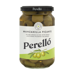 PERELLO Manzanilla Spicy Pitted Olives 160g