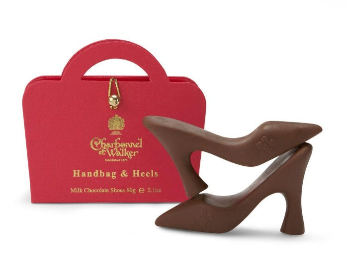 CHARBONNEL ET WALKER Pink Handbag and Milk Chocolate Heels 60g