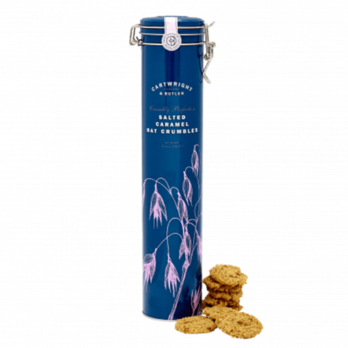 Cartwright & Butler Caramel Oat Crumbles in Tall Tin 300g