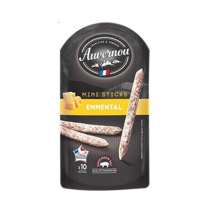 Auvernou Saucisson Sticks Emmental 100g