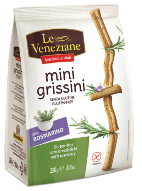 LE VENEZIANE Gluten Free Mini Grissini Rosemary 250gr