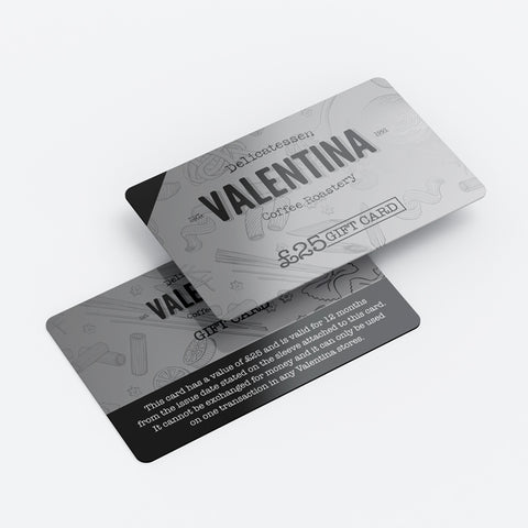 VALENTINA Silver Gift Card £25