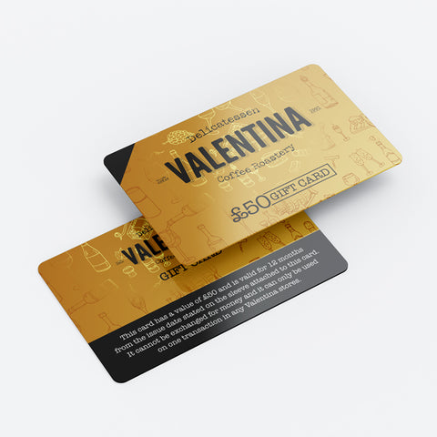VALENTINA Gold Gift Card £50