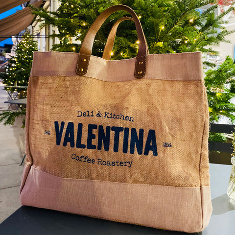 VALENTINA Luxury Jute Shopper Bag