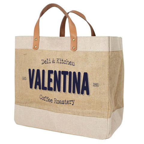 VALENTINA Luxury Jute Shopper Bag