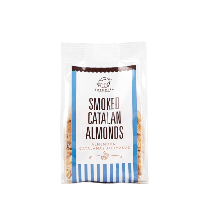 Brindisa Smoked Catalan Almonds 150g pack front